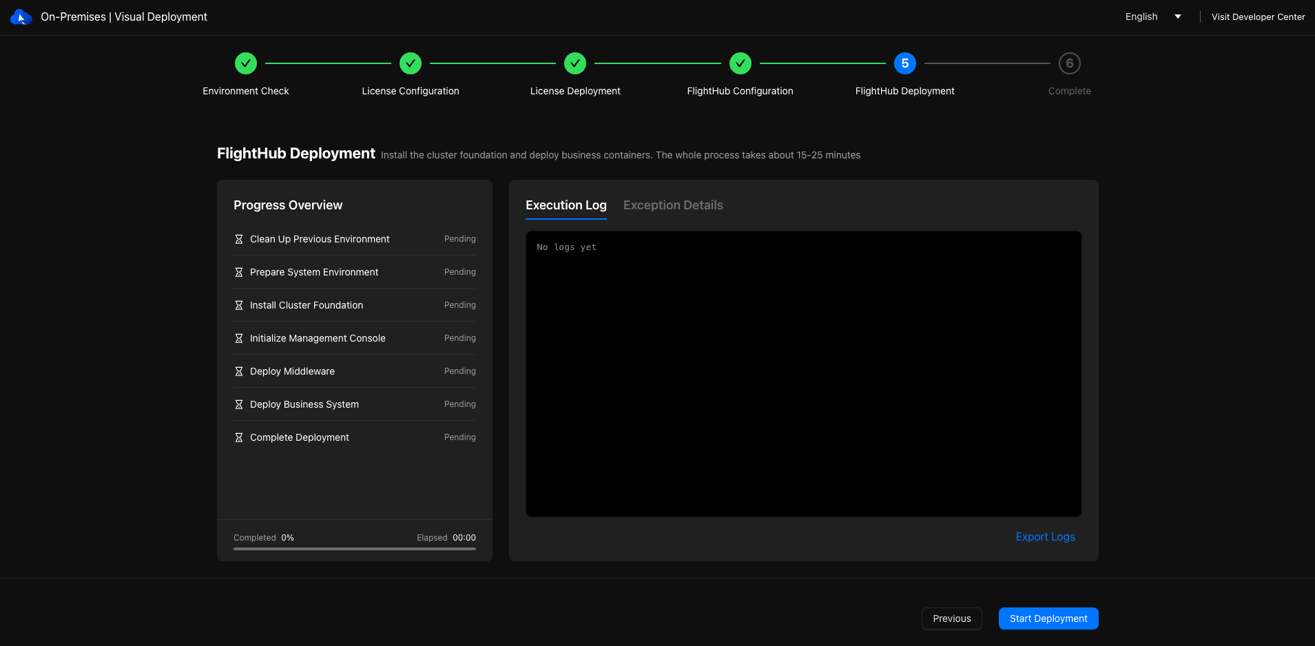 FlightHub deployment progress
